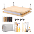 thumbnail image 1 of Kits Wooden Book PressMaterials Bookbinding Supplies for DIY Awl Waxed Thread Bone Folder,1set * book binding press, 1 of 6