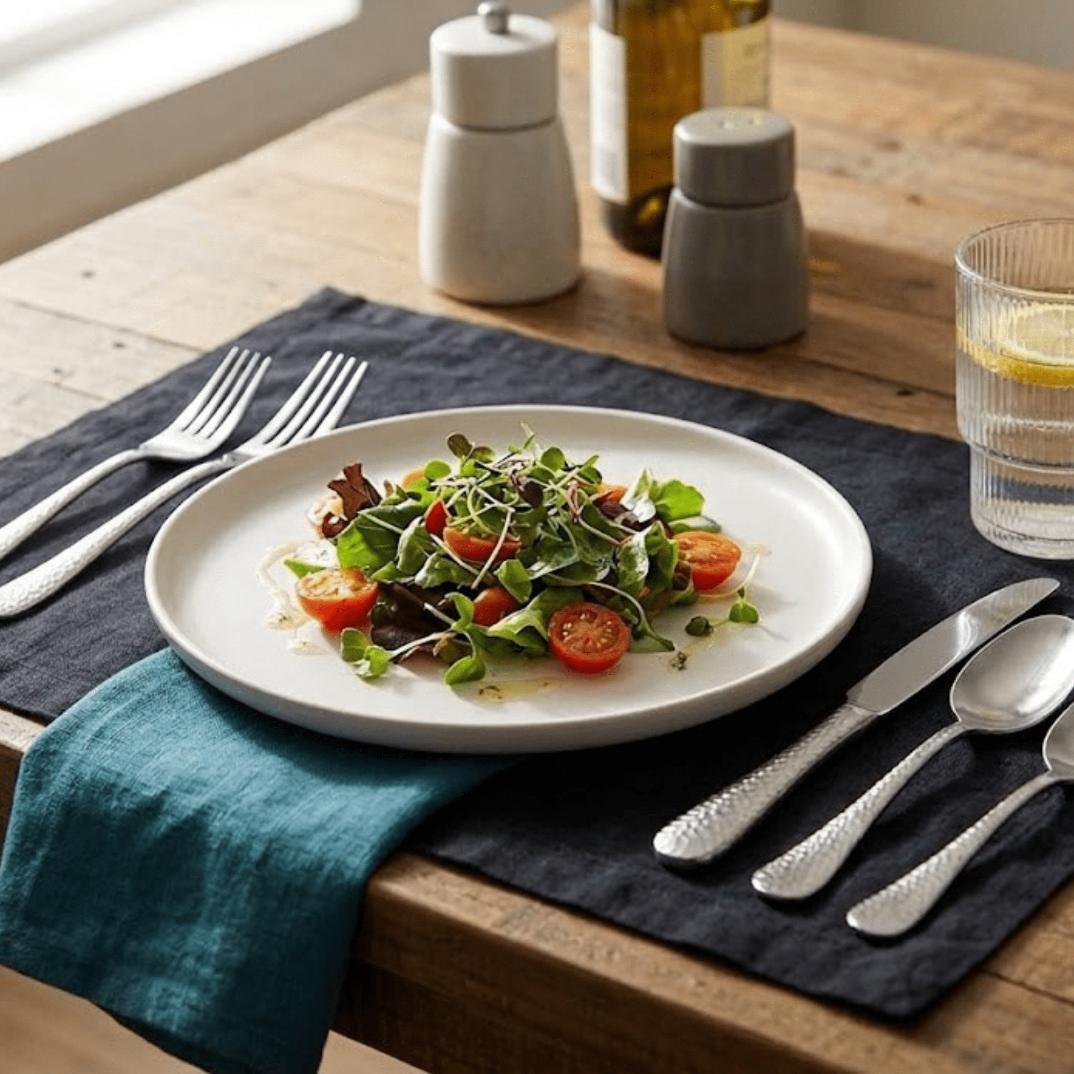 Wallace Satin Brooklyn Flatware Set, One Size, Stainless Steel
