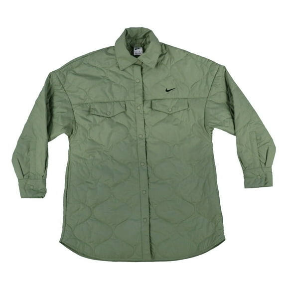 Nike Women's Jacket Lightweight Pockets Logo Sportswear Essentials Green XS New