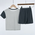 thumbnail image 3 of Hiijoy Toddler Boys Short Sleeve Top and Shorts Lightweight Pajamas, 2-Piece, Sizes 2-12, 3 of 6
