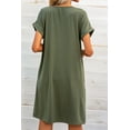 thumbnail image 2 of Women's Scoop Neck Short Sleeve Pocket Dress 65% Polyester 30% Rayon 5% Spandex Everyday Comfort Casual Everyday Wear, 2 of 14