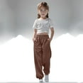 thumbnail image 6 of AherBiu Kids Girls Clothes Sweatpants for Teen Girl Elastic High Waisted Athletic Jogging Pants with Pockets, 6 of 6