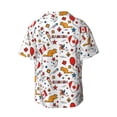 thumbnail image 4 of Balery Canada Day Men's Casual Button Down Shirt Short Sleeve Textured Summer Cuban Beach Shirts-X-Large, 4 of 7