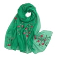 thumbnail image 2 of HuangHuanChen Chiffon Scarf for Women Embroidery Chiffon Lightweight Fashion Summer Fall Scarf Wrap Shawl For Women Scarf for Women, 2 of 2
