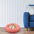 thumbnail image 2 of Matoen Cute Round Calming Dog Bed, Pet Small Plush Dog Donut Bed for Medium Small Breed Dog, Soft, Comfy and Cozy Doggie Bed, Pink, 2 of 6