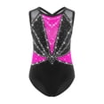 thumbnail image 1 of Linjinx Gym Leotards for Girls Ballet Dance Bodysuits Rhinestones Sleeveless Figure Skating Jumpsuit Hot Pink 10, 1 of 5