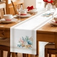 thumbnail image 5 of Coastal Starfish Table Runner 72 Inches, Nautical Shells Coral Eucalyptus Stripes Bed Runner Dresser Scarves Tabletop for Indoor Outdoor Parties/Ceremony/Banquet, 18" x 72", 5 of 8