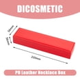 thumbnail image 2 of 1pc Rectangle PU Leather Necklace Storage boxes with Velvet Inside Crimson 22x5.6x3.6cm 1pc, 2 of 7