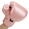 thumbnail image 4 of Punching Gloves, Soft Comfortable Protective PU Leather Effective Boxing Gear  For Training Protection Pink, 4 of 8