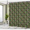 thumbnail image 4 of Ambesonne Nature Shower Curtain, Digital Crocodile Drawing, 69"Wx84"L, Dark Forest Green, 4 of 4