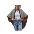 thumbnail image 1 of Mialoley Women Open Front Sweater, Color Block Batwing Sleeve Knit Cardigan, 1 of 8