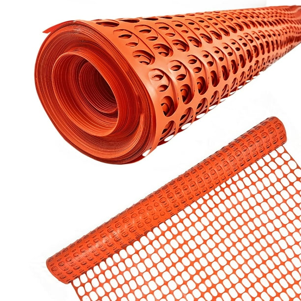 Ashman Plastic Mesh Fence Orange Color 4 X100 Feet 1 Roll Above Ground Garden Netting 100ft Com Ashman Plastic Mesh Fence Orange Color, Plastic Garden Fence Roll