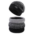 thumbnail image 1 of Men's Winter Knitted Hat and Scarf Set Gradient Snowy Velvet Warm Outdoor Accessories for Cold Weather, 1 of 4