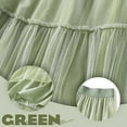 thumbnail image 4 of Riforla Tulle Skirts for Women Long Length Tutu Fairy Tiered Skirt A Line Mesh Elastic Waist Skirts Womens Skirts Green One Size, 4 of 5