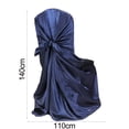 thumbnail image 6 of sunsanly Chair Cover Dust-proof Removable Satin Skirted Back Self-tie Chair Cover Protector Event Party Supplies, 6 of 8