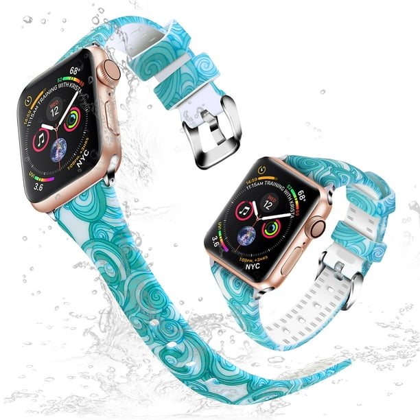 Moretek - Moretek 42/44mm Soft Silicone Slim Watch Band for Apple Watch, Sport Replacement
