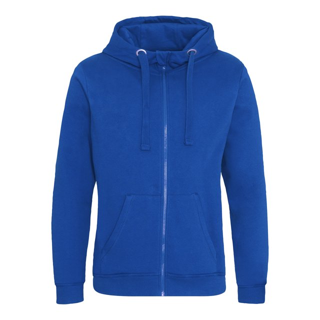 AWDis - Sudadera con capucha y cremallera para hombre (Azul Eléctrico)