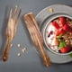 thumbnail image 4 of Oferta por tiempo limitado!Juego de mezcla de ensalada de teca para el hogar, espátula de madera, tenedor de madera, espátula de cocina grande de madera sólida, 4 of 6