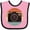 Pink and Black, variant on Inktastic Photographer Retro Sunset Camera Boys or Girls Baby Bib