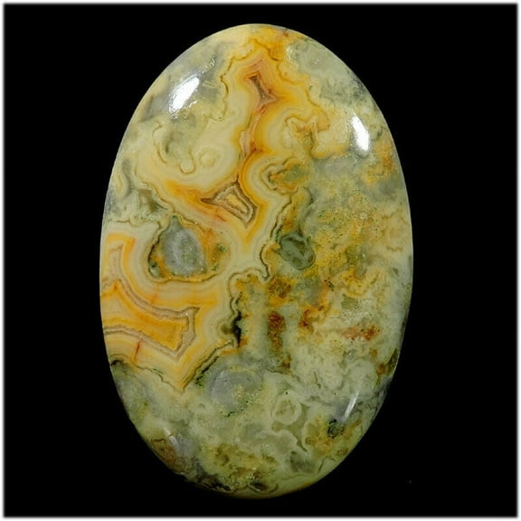 Natural Crazy Lace Agate 50x33mm Oval Cabochon Loose Gemstone 93.50Cts