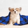 thumbnail image 4 of Rocae Buffalo Plaid Blue Black for Pet Blanket Dog Blanket Cat Blanket Soft Sleep for Small Medium Pet-Small, 4 of 8