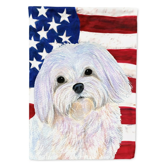 Carolines Treasures SS4044GF 11 x 15 in. USA American Flag with Maltese Garden Size Flag