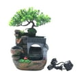 thumbnail image 3 of Mini Rockery Fountain Waterfall Feng Shui Desktop Water Decors With LED Light Water Fountain LED Light Tabletop Resin Rockery Fengshui Ornament Indoor Decor Rockery Mountain Waterfall Deskto, 3 of 9