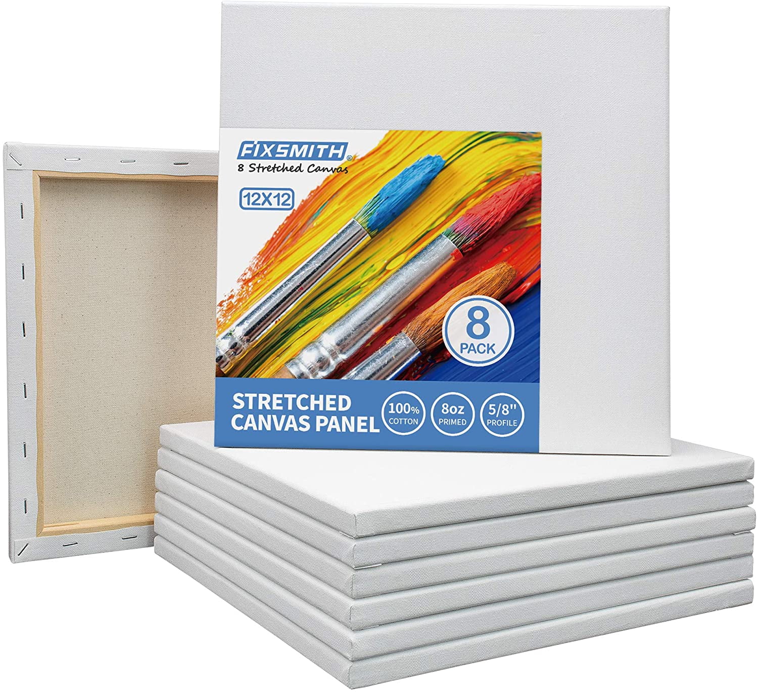 FIXSMITH Painting Canvas Panels 9 x12 Inch Canvas Panel Super Value 12 Pack,100% Cotton,Primed Canvas Board,Acid Free,Artist Canvas Boards for Professionals,Hobby Painters,Students & Kids. 