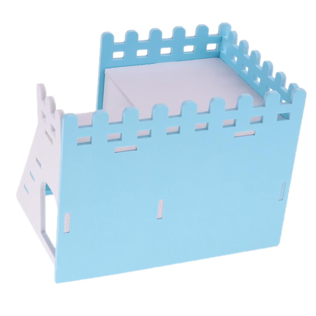 Funny Small Pet Rabbit Mice Chinchilla Guinea Hamster House Cage Toy Exercise Blue