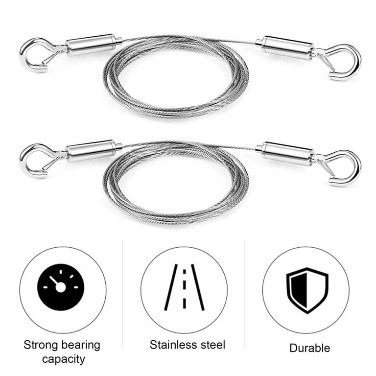 2-Pack Adjustable Picture Hanging Wire (1m Each) - Heavy Duty Stainless Steel Kit For Mirrors, Frames & Art