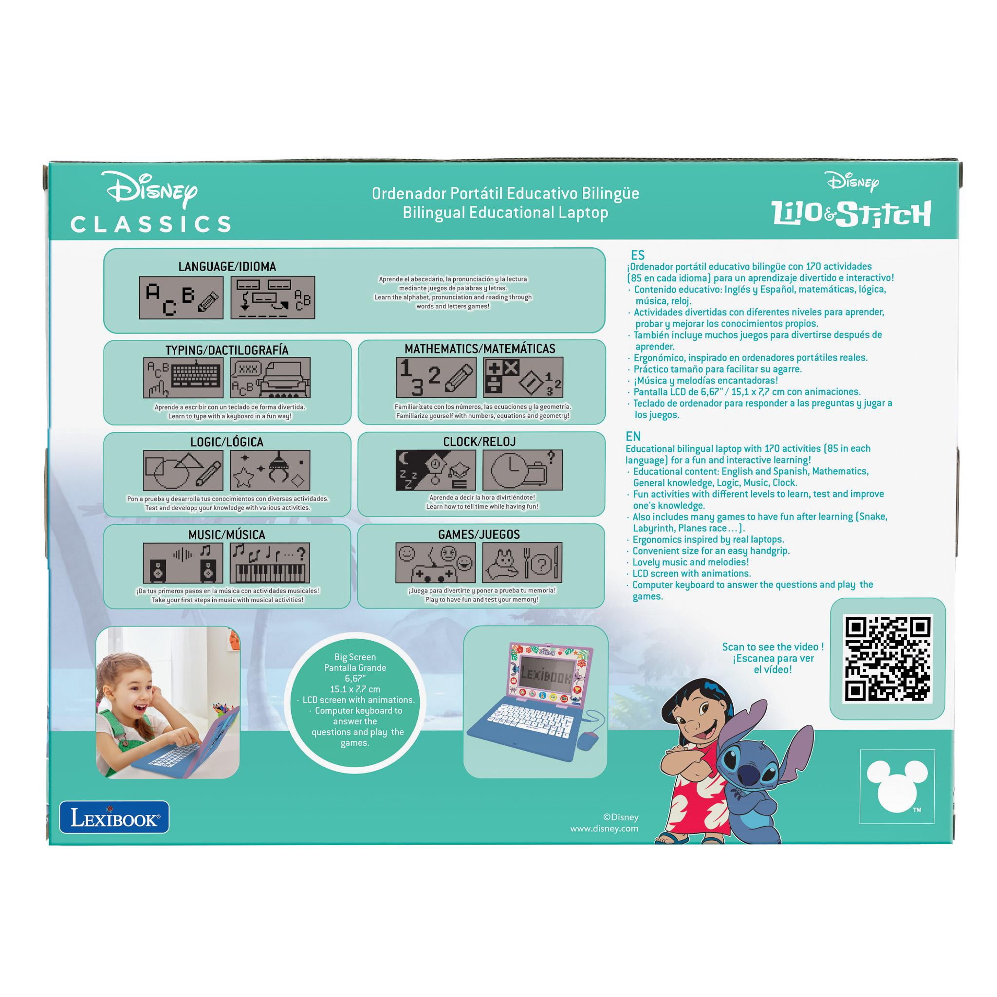 Stitch Bilingual Educational Laptop with 170 activities (EN/ES