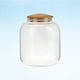 thumbnail image 2 of EeaseMX Tarro de caramelos con tapa de bambú de 900 ml, recipiente de vidrio transparente de borosilicato para granos alimenticios., 2 of 7