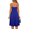 thumbnail image 3 of Patlollav Dresses for Womens Summer Seaside Sling Sleeveless V-Neck Solid Color Casual Dress, 3 of 6