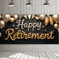 thumbnail image 6 of Golden Theme Happy Retirement Banner Decorative Design Champagne Glasses Retirement Party Balloon Decoration for Retirement Party Indoor Decoration Event Celebration, 6 of 7