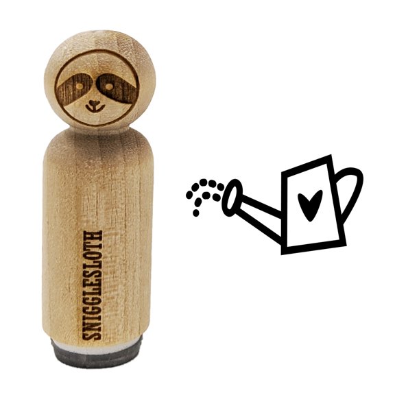 Watering Can Heart Gardening Plants Rubber Stamp for Scrapbooking Crafting Stamping - Mini 1/2 Inch