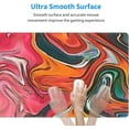 thumbnail image 6 of Abstract Red Black Colorful Marble Fluid Liquid Marbled Pattern Topographic Contour Gaming Mouse Pad 31.5 X 11.8 Inch XL Extended Keyboard Non-Slip Rubber Base with Stitched Edges for Home Office, 6 of 7