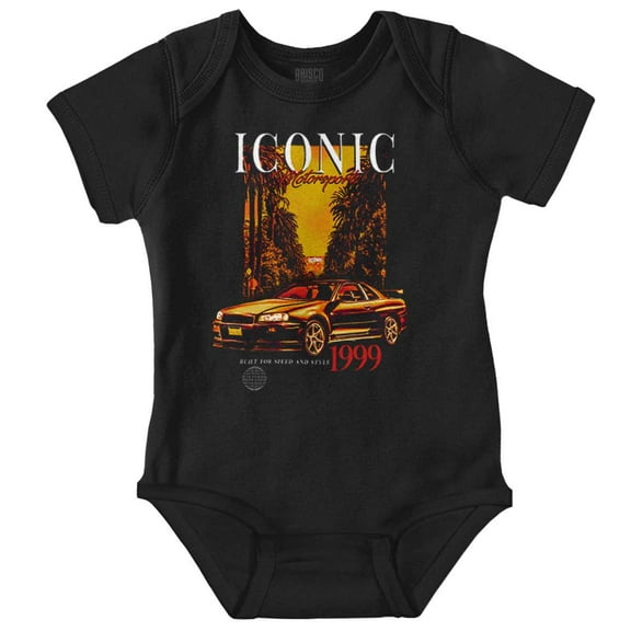 Iconic Speed Motorsports Muscle Car Bodysuit Jumper Boys Infant Baby Brisco Brands NB