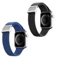 thumbnail image 1 of Watch Strap Compatible for Apple Watch,Adjustable Buckle,Stretchy Braided Strap for 42/44/45MM, 2Pcs, 1 of 5