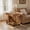 Natural, variant on Mobile Side Table with 360° Rotating Tabletop & Storage Compartment, Rolling Small Coffee Table with Lockable Casters, Multi-Functional Wheeled End Table for Living Room Bedroom