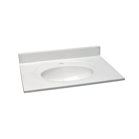Design House 586214 Cultured Marble Vanity Top 49x19 Solid White Walmart Com Walmart Com