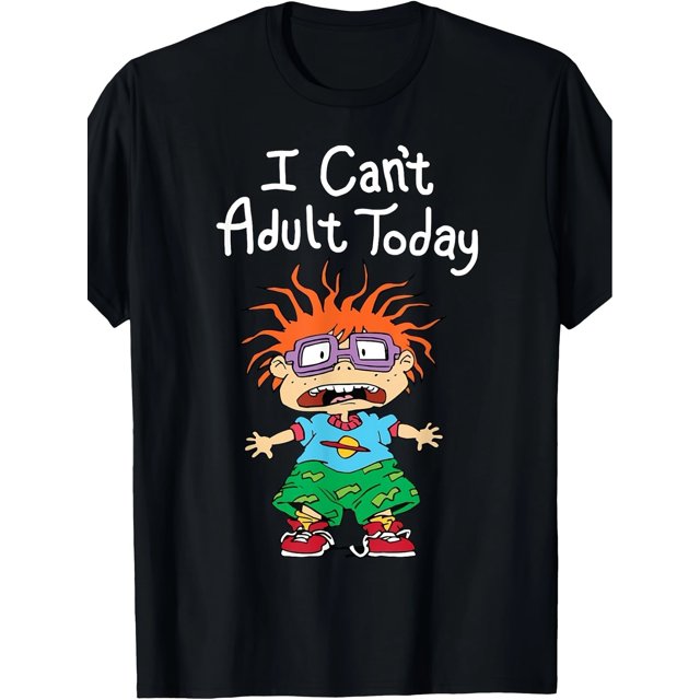 I Can't be an adult today, Chuckie t-shirt, Men's Comfy T-shirt, Crew Neck, Short Sleeves, Graphic Tee Men's Summer Outdoor Clothes, Men's Clothing, Tops For Men, Casual Sporty Tee, Summer Gifts