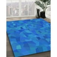 thumbnail image 2 of Ahgly Company Indoor Round Patterned Blue Dress Blue Area Rugs, 4' Round, 2 of 6