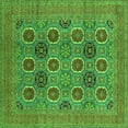 thumbnail image 1 of Ahgly Company Indoor Square Oriental Green Traditional Area Rugs, 5' Square, 1 of 4