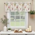 thumbnail image 3 of Red Yellow Green Diamond Valances for Windows, Rod Pocket Kitchen Valance Curtains - Soft & Washable Small Window Treatment for Living Room, Bathroom, Modern Geometric Mid Century Linen 42x12inch, 3 of 9