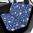 thumbnail image 3 of Jeiento Christmas Front and Rear Car Seat Covers Set of 4 Santa Claus Front Bucket Saddle Blanket Blue Split Rear Bench Cushion Covers Auto Accessory Fit for Van SUV Truck Festival Decor, 3 of 7