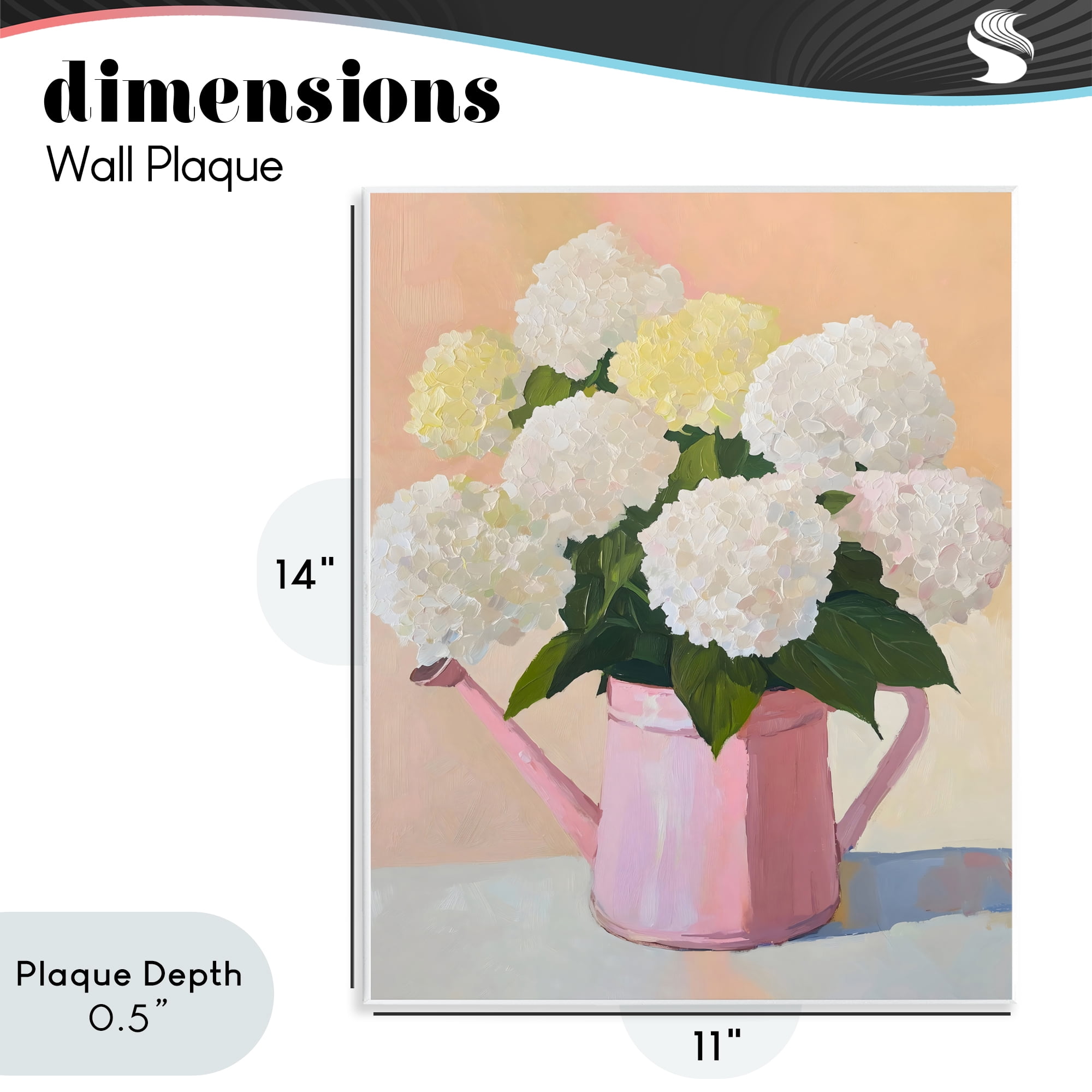 Stupell Industries Hydrangeas in Watering Can Wall Plaque Art, design by The Prints Vibe