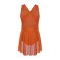 thumbnail image 3 of iixpin Lyrical Dance Dress for Girls Latin Jazz Ballet Dance Leotard Dress Skating Outfits Ballroom Dancewear Orange 12, 3 of 7