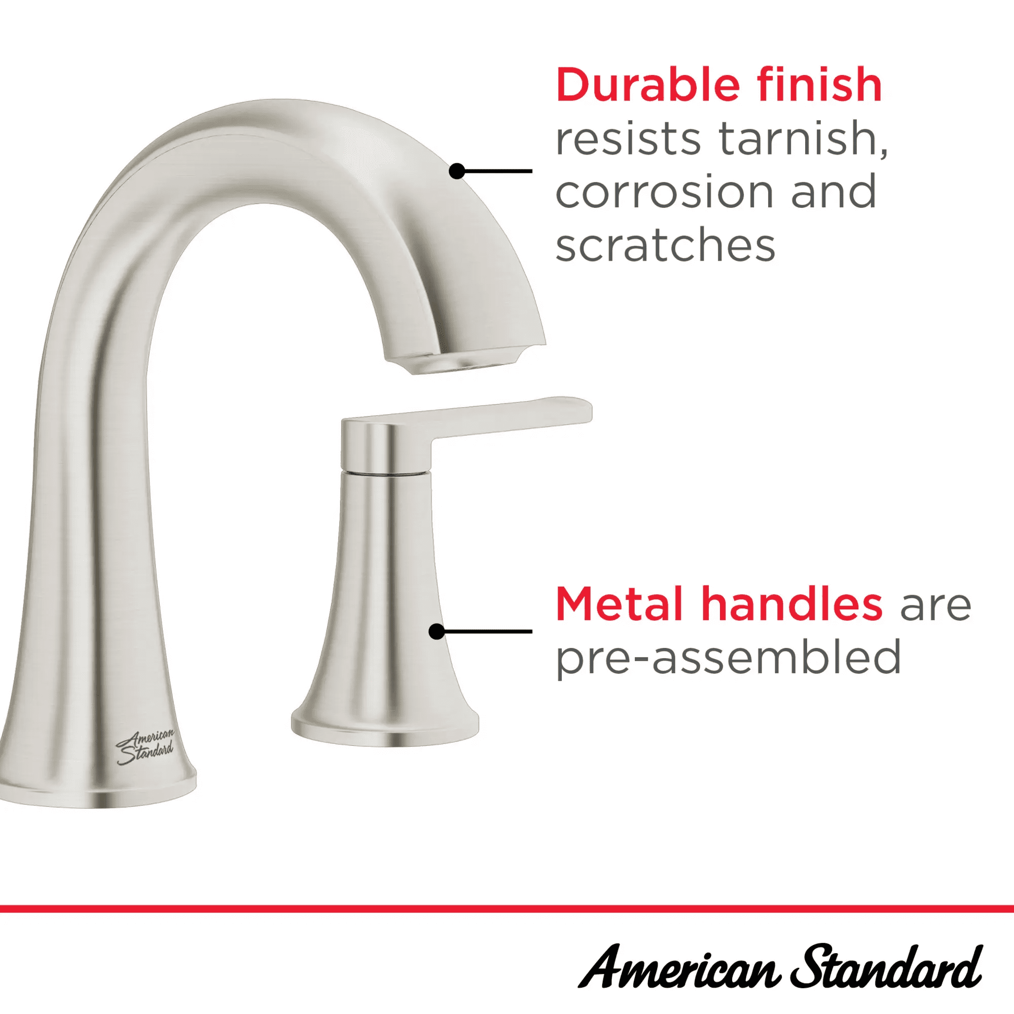 American Standard Corsham 8 in. Widespread Double-Handle Bathroom Faucet in Brushed Nickel