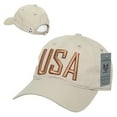 thumbnail image 2 of Relaxed Ripstop Cap, USA Text, Khaki, 2 of 4