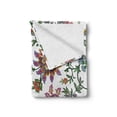 thumbnail image 2 of Floral Soft Flannel Fleece Throw Blanket, Vintage Style Ornamental Flower Motifs Flourishing Romantic Spring Leaves Artwork, Cozy Plush for Indoor and Outdoor Use, 60" x 80", Multicolor, by Ambesonne, 2 of 6